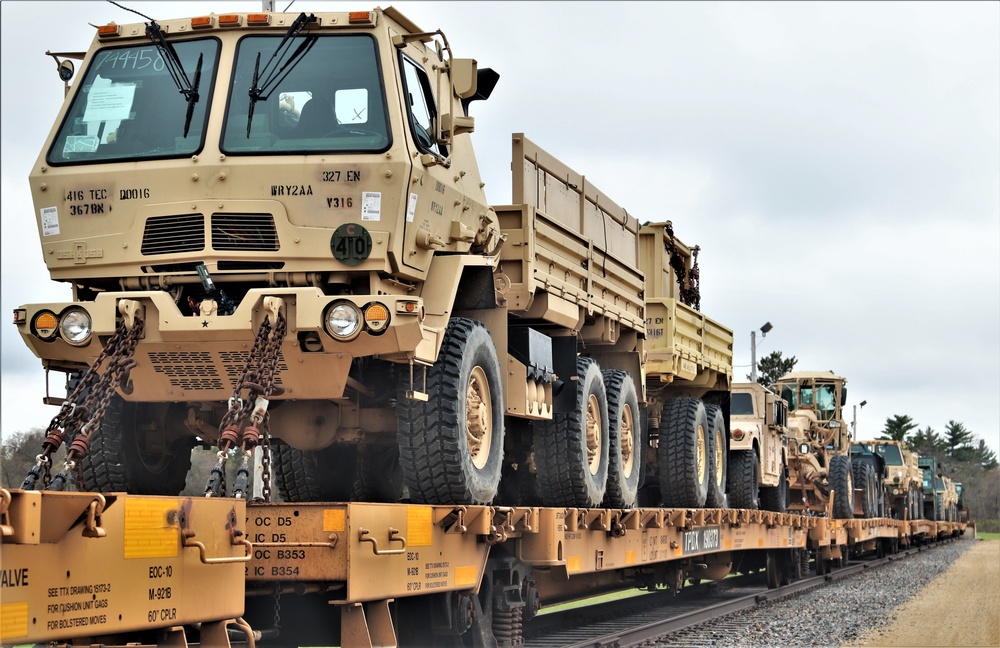 Fort McCoy Logistics Readiness Center's rail operations team moves equipment bound for deployment