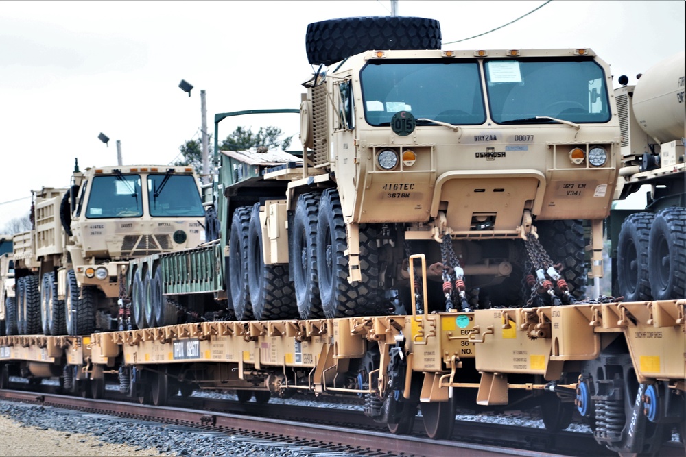Fort McCoy Logistics Readiness Center's rail operations team moves equipment bound for deployment