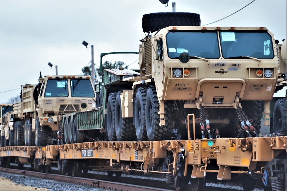 Fort McCoy Logistics Readiness Center's rail operations team moves equipment bound for deployment