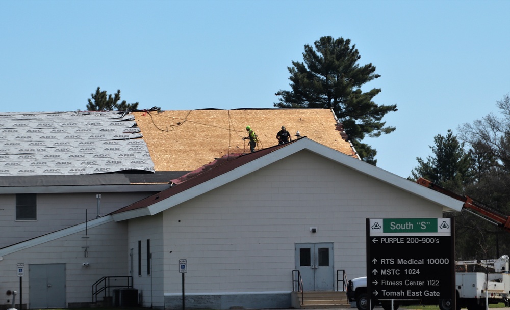 New roof installation at Fort McCoy