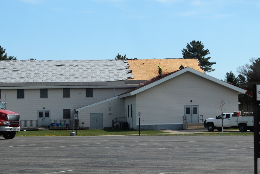 New roof installation at Fort McCoy