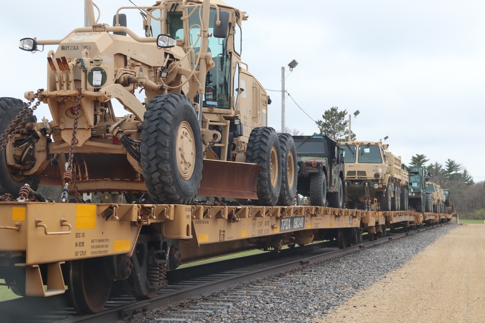 Fort McCoy Logistics Readiness Center's rail operations team moves equipment bound for deployment