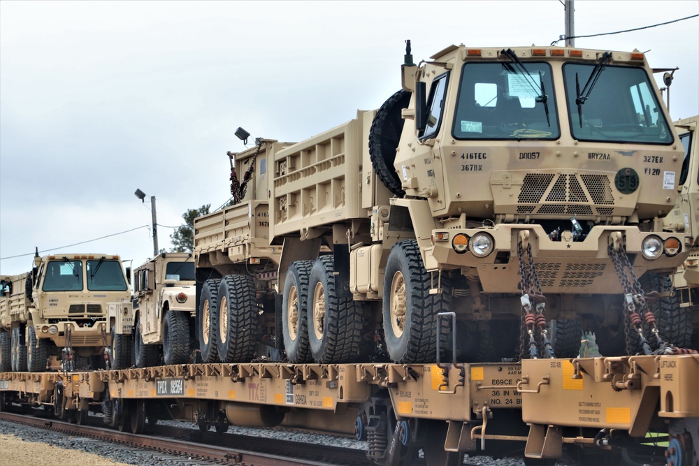 Fort McCoy Logistics Readiness Center's rail operations team moves equipment bound for deployment