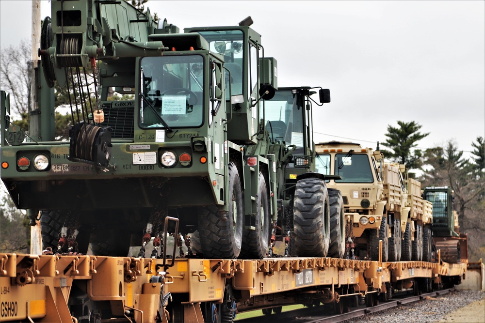 Fort McCoy Logistics Readiness Center's rail operations team moves equipment bound for deployment