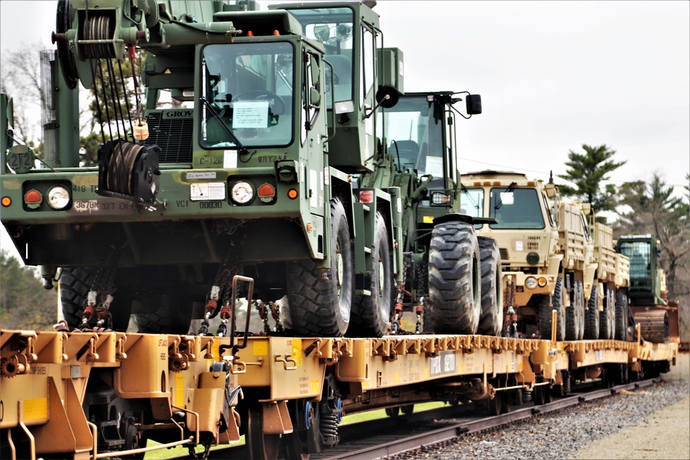 Fort McCoy Logistics Readiness Center's rail operations team moves equipment bound for deployment