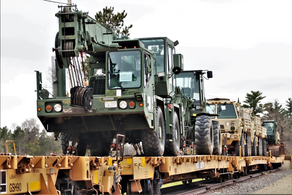 Fort McCoy Logistics Readiness Center's rail operations team moves equipment bound for deployment