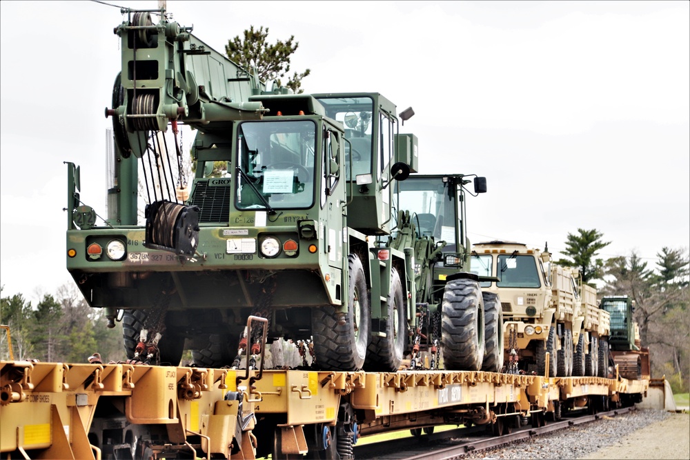 Fort McCoy Logistics Readiness Center's rail operations team moves equipment bound for deployment