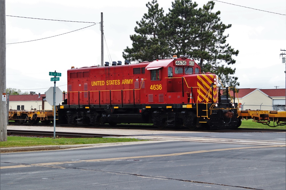 Fort McCoy Logistics Readiness Center's rail operations team moves equipment bound for deployment