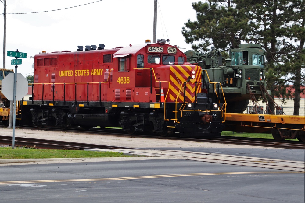 Fort McCoy Logistics Readiness Center's rail operations team moves equipment bound for deployment