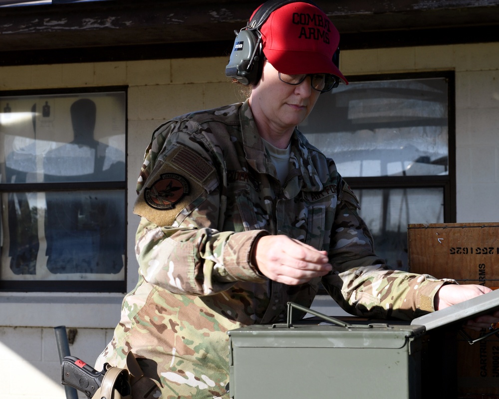 Members of the 149th Fighter Wing's SFS conduct weapons qualification training