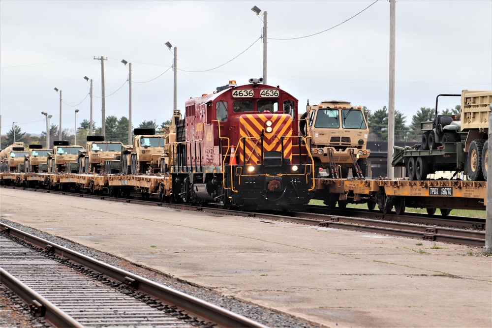 Fort McCoy Logistics Readiness Center's rail operations team moves equipment bound for deployment