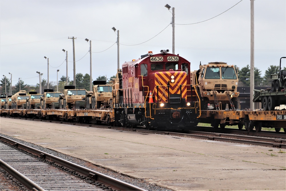 Fort McCoy Logistics Readiness Center's rail operations team moves equipment bound for deployment