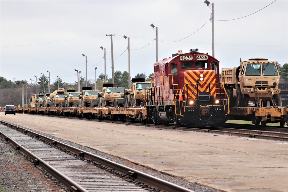 Fort McCoy Logistics Readiness Center's rail operations team moves equipment bound for deployment
