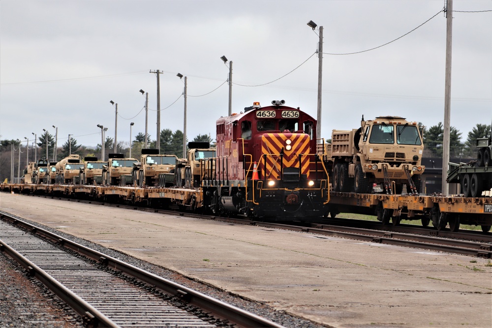 Fort McCoy Logistics Readiness Center's rail operations team moves equipment bound for deployment