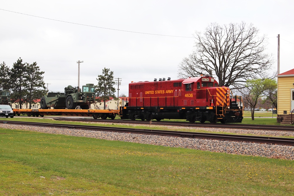 Fort McCoy Logistics Readiness Center's rail operations team moves equipment bound for deployment