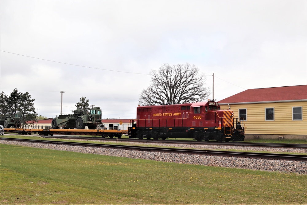 Fort McCoy Logistics Readiness Center's rail operations team moves equipment bound for deployment