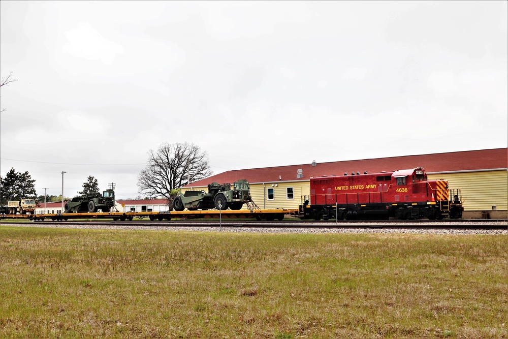 Fort McCoy Logistics Readiness Center's rail operations team moves equipment bound for deployment