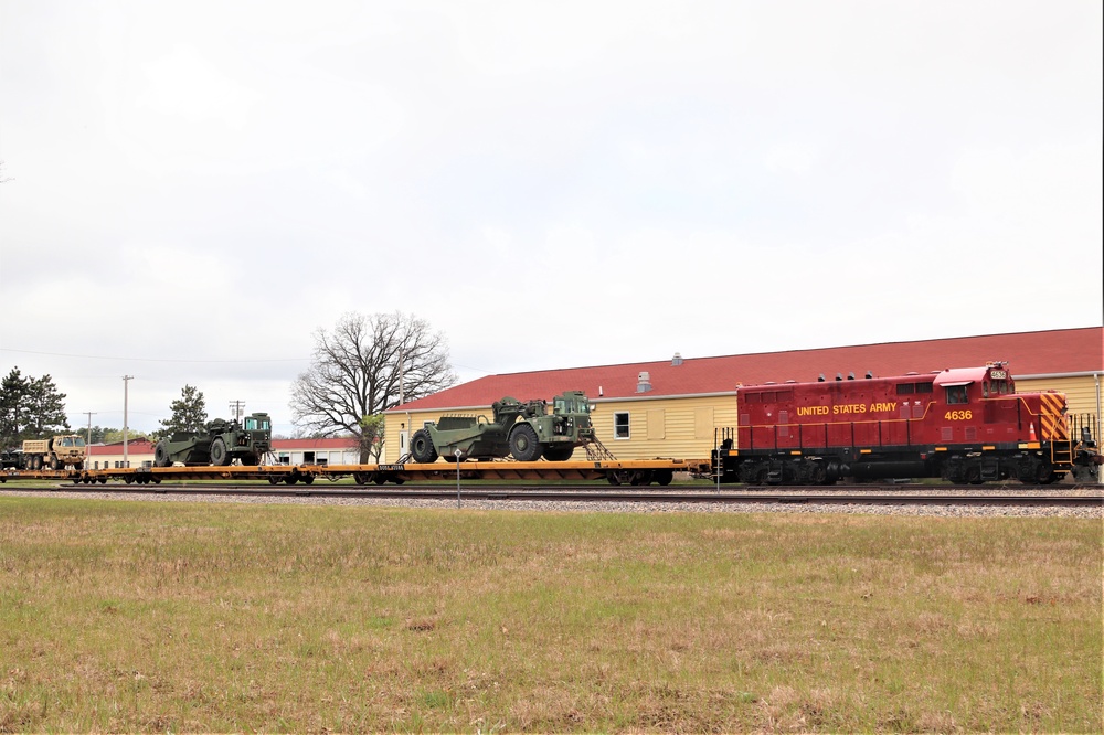 Fort McCoy Logistics Readiness Center's rail operations team moves equipment bound for deployment
