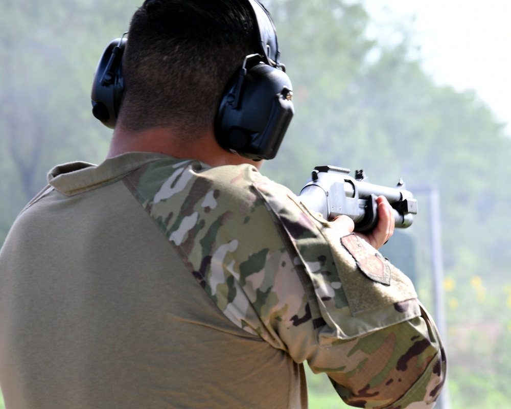 Members of the 149th Fighter Wing's SFS conduct weapons qualification training