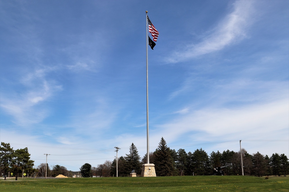 American Flag and Fort McCoy