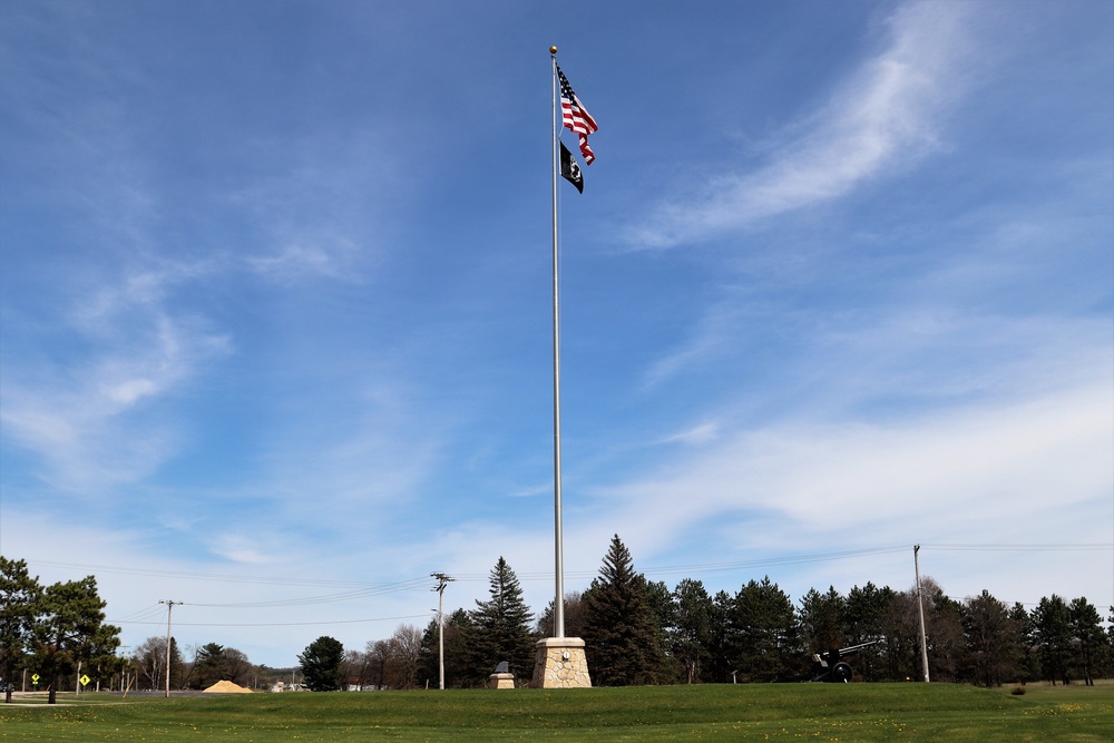 American Flag and Fort McCoy