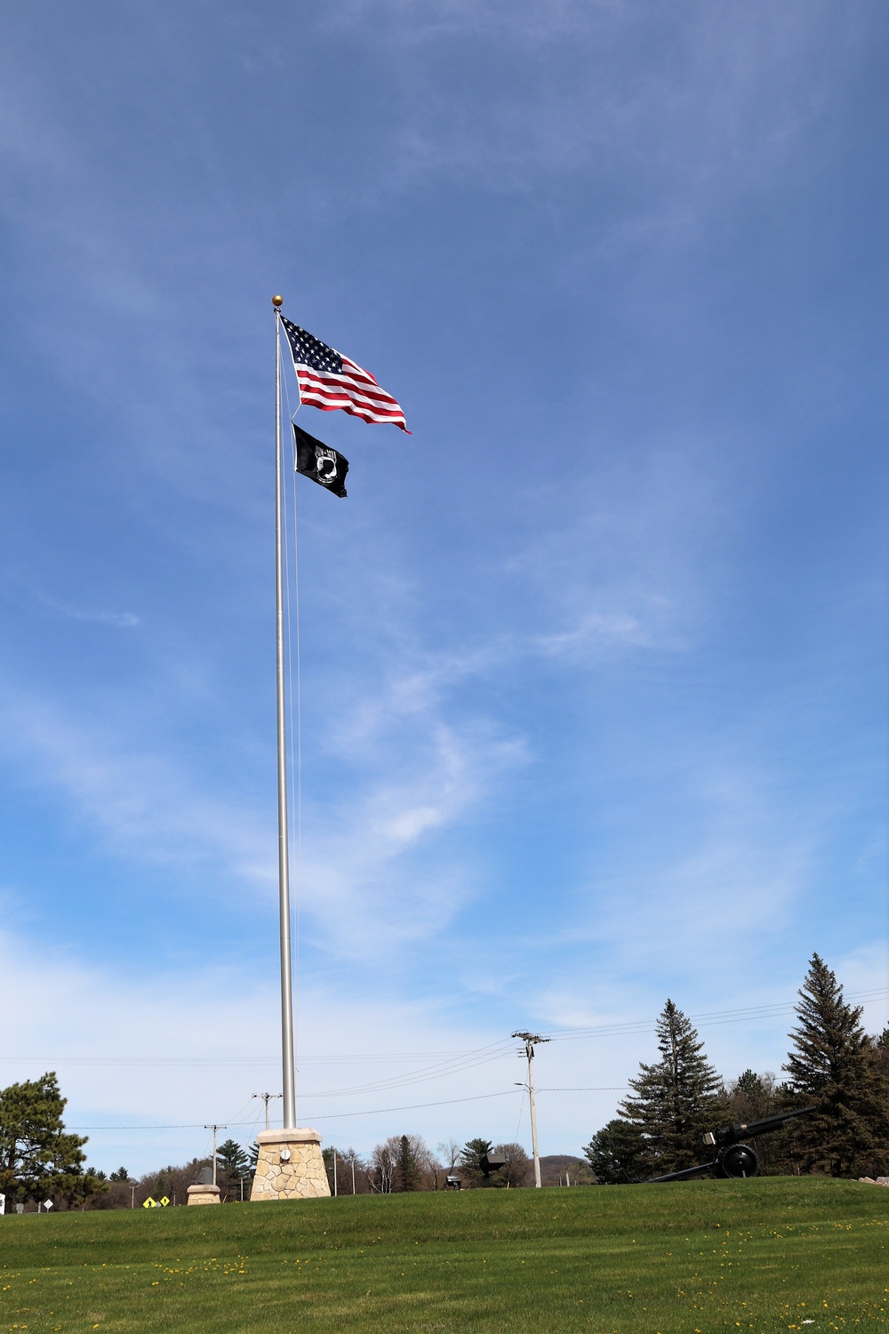 American Flag and Fort McCoy