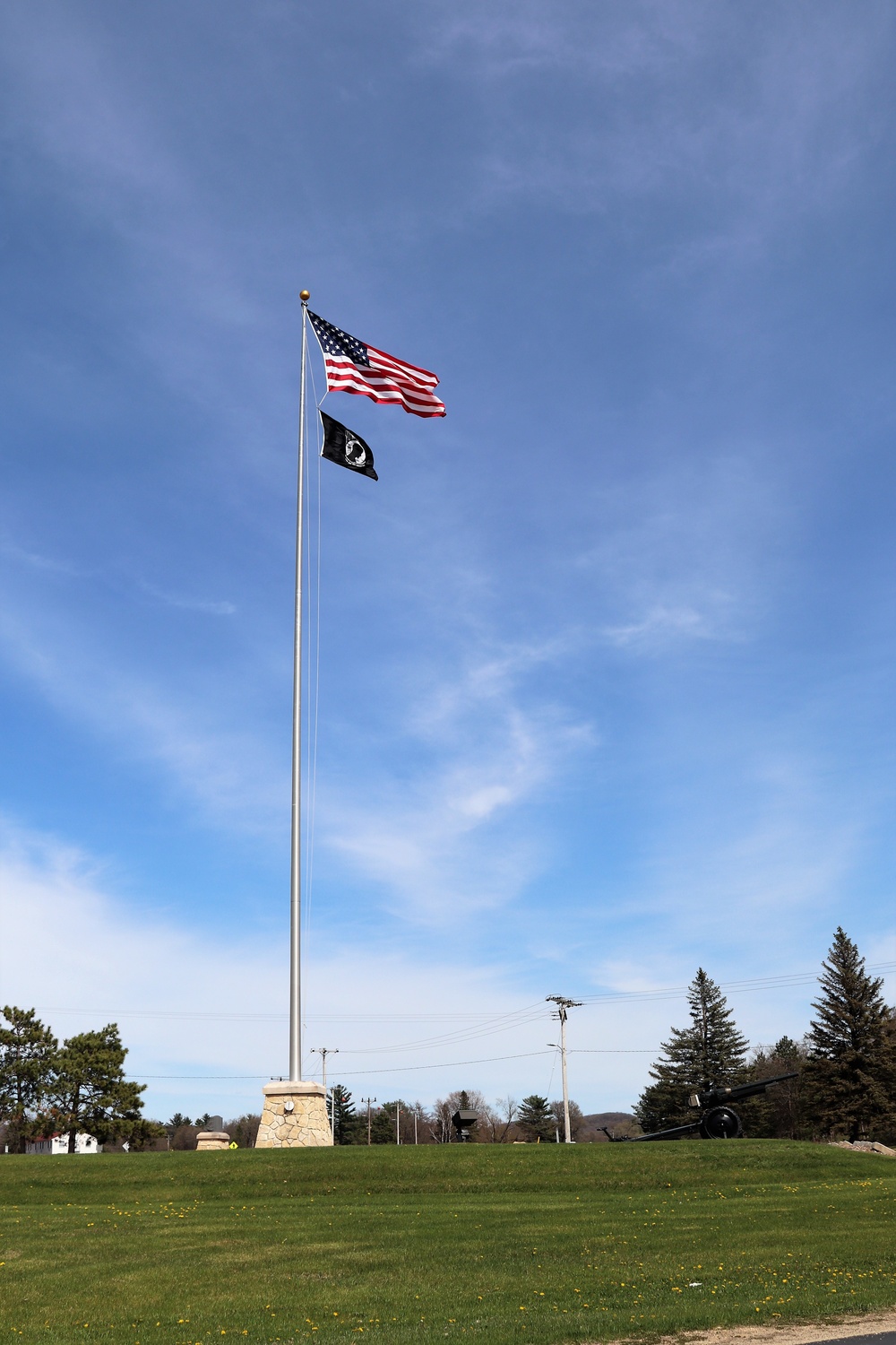 American Flag and Fort McCoy