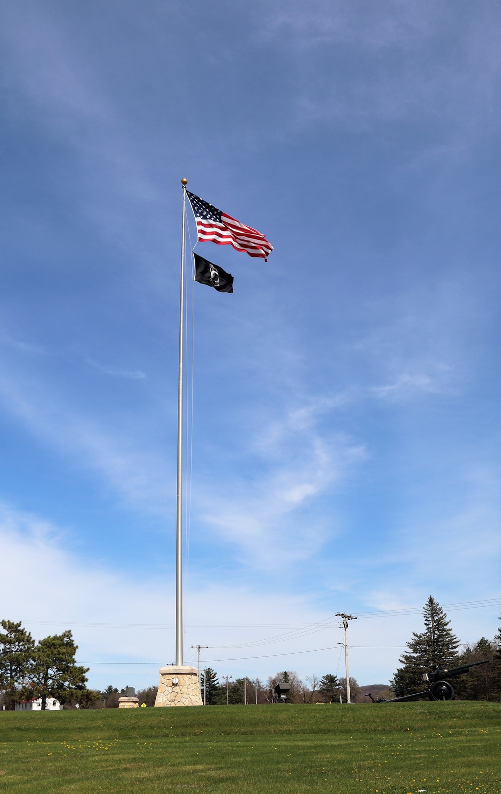 American Flag and Fort McCoy