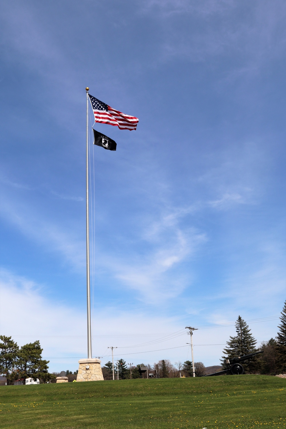 American Flag and Fort McCoy