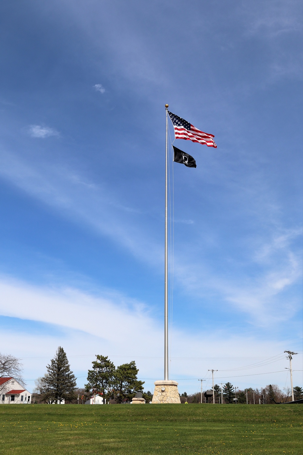 American Flag and Fort McCoy