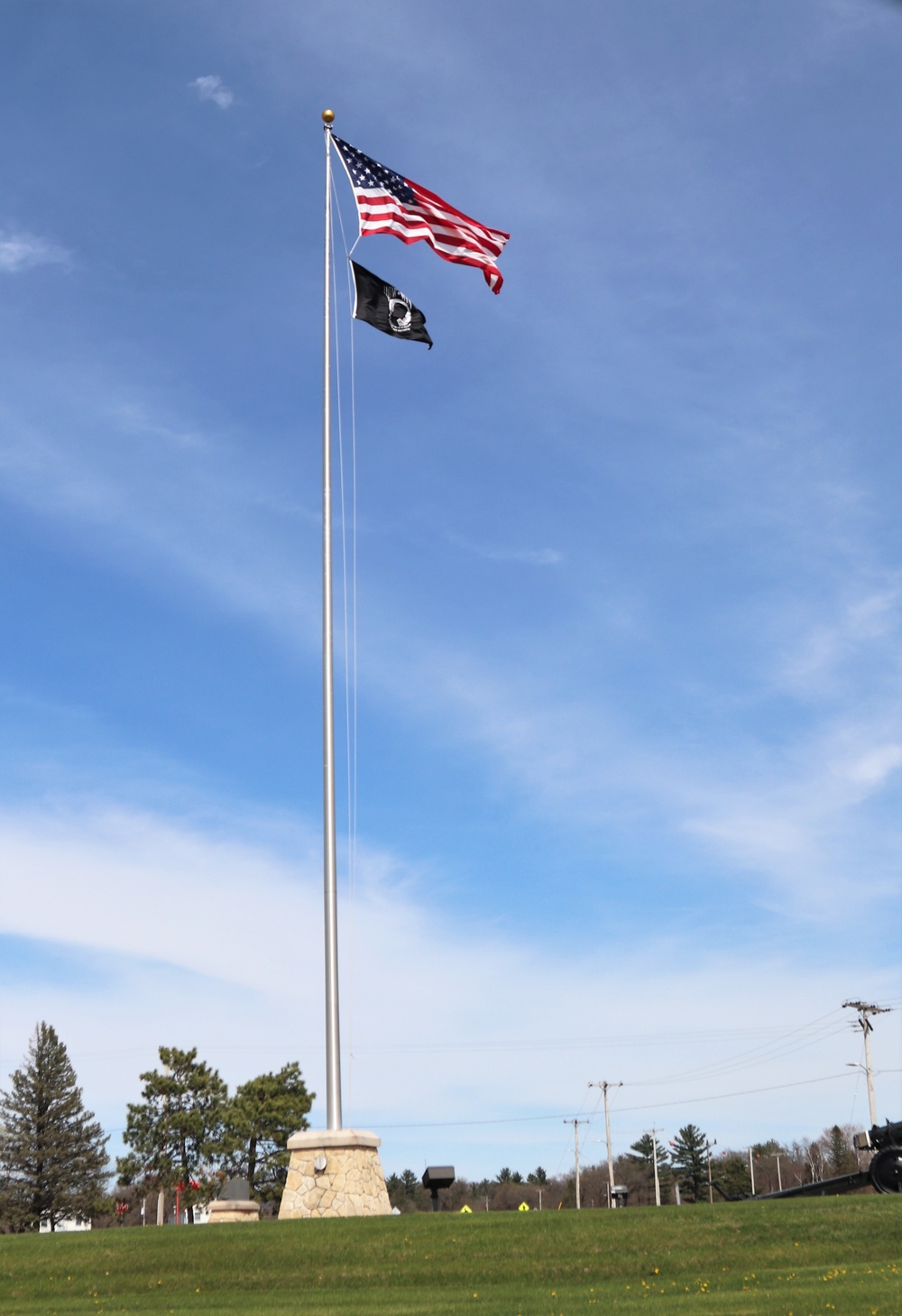 American Flag and Fort McCoy