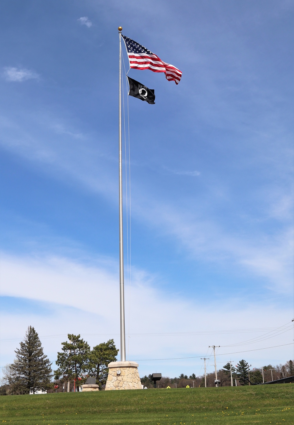 American Flag and Fort McCoy