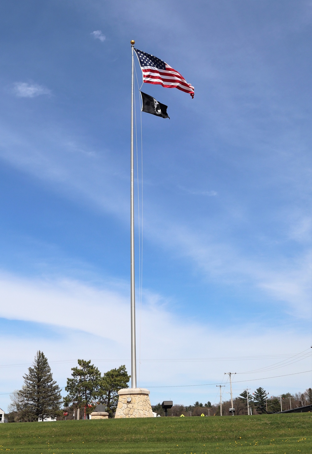 American Flag and Fort McCoy