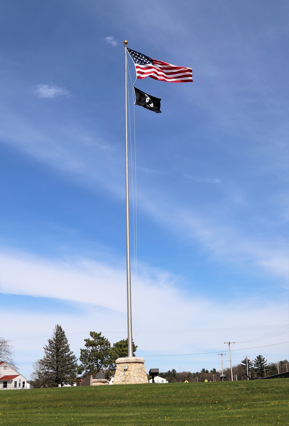 American Flag and Fort McCoy