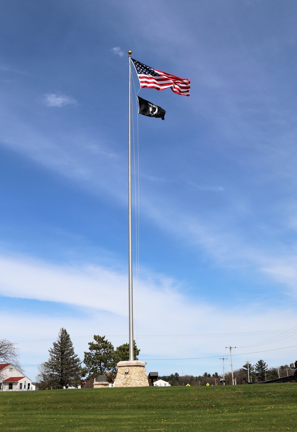 American Flag and Fort McCoy