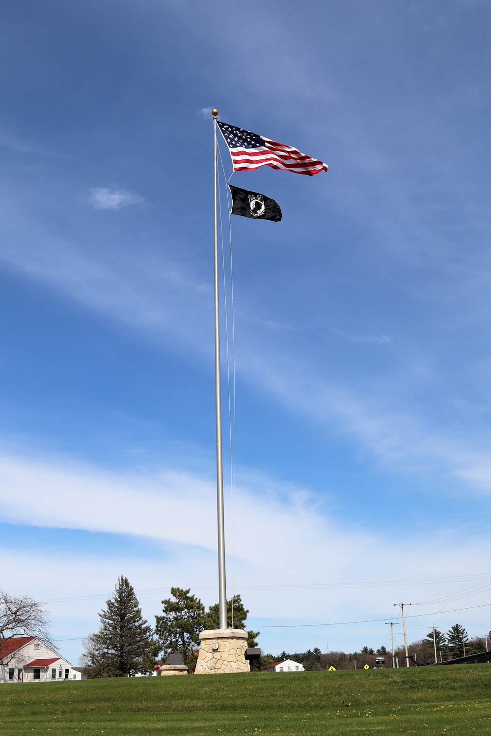 American Flag and Fort McCoy