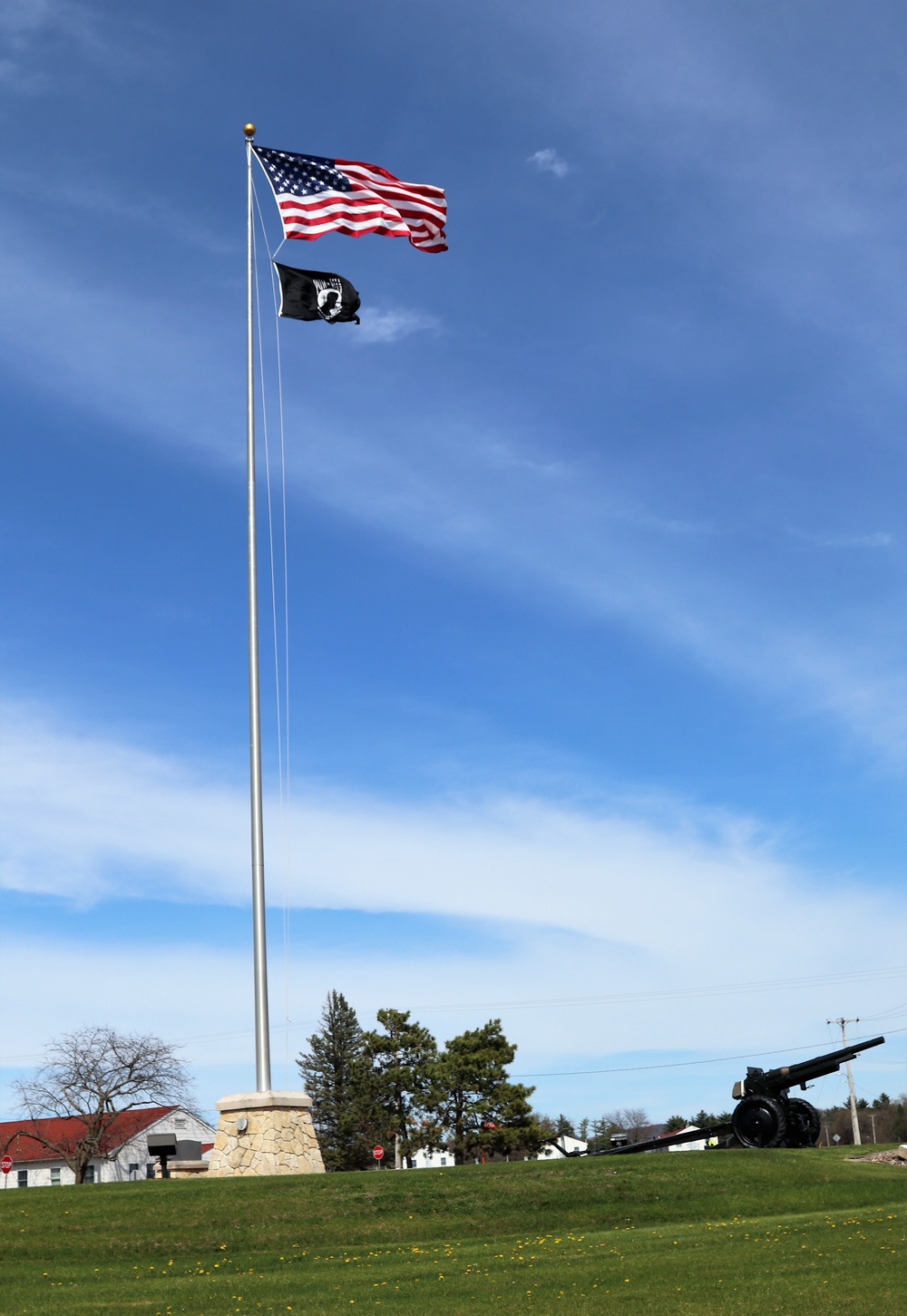 American Flag and Fort McCoy