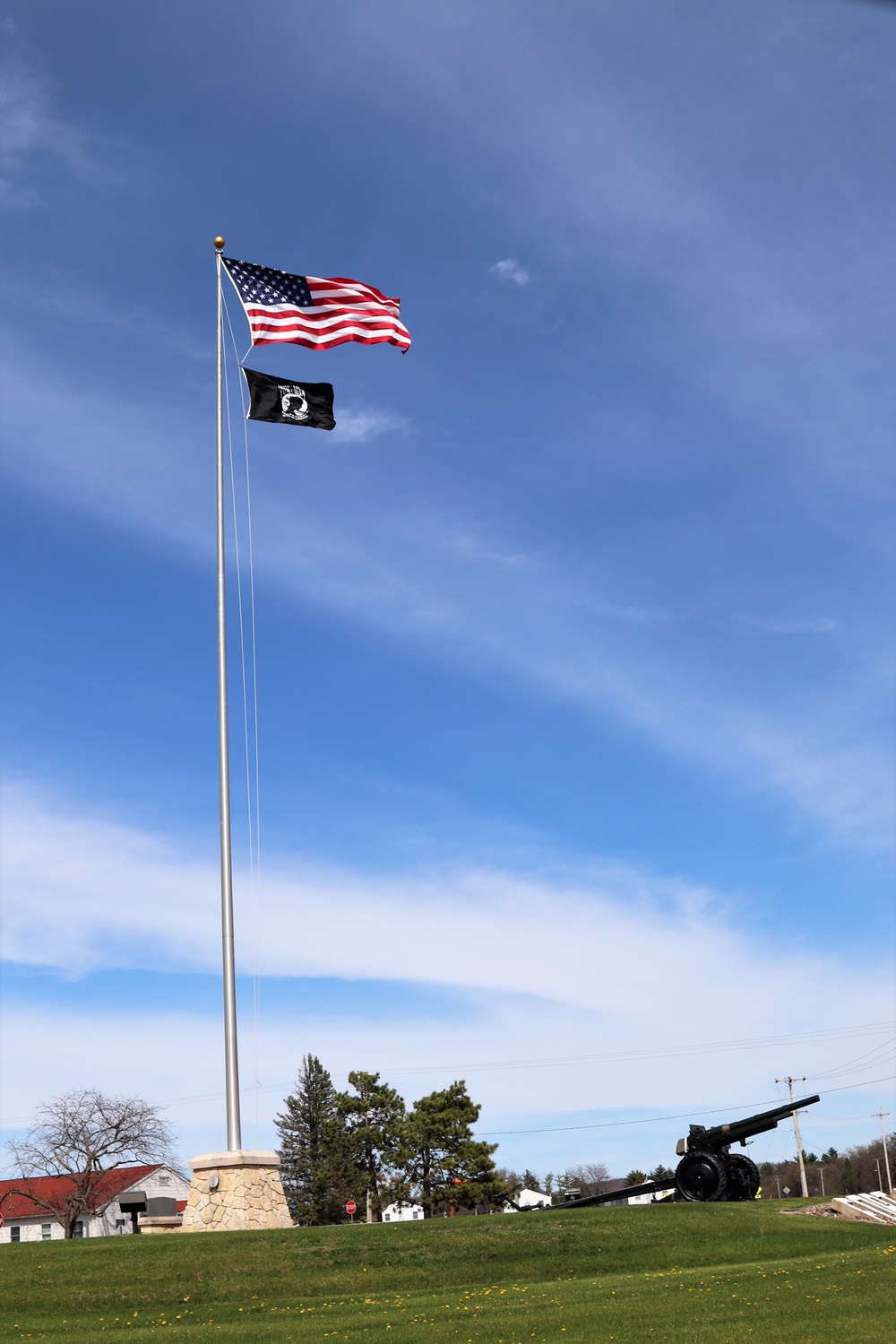 American Flag and Fort McCoy