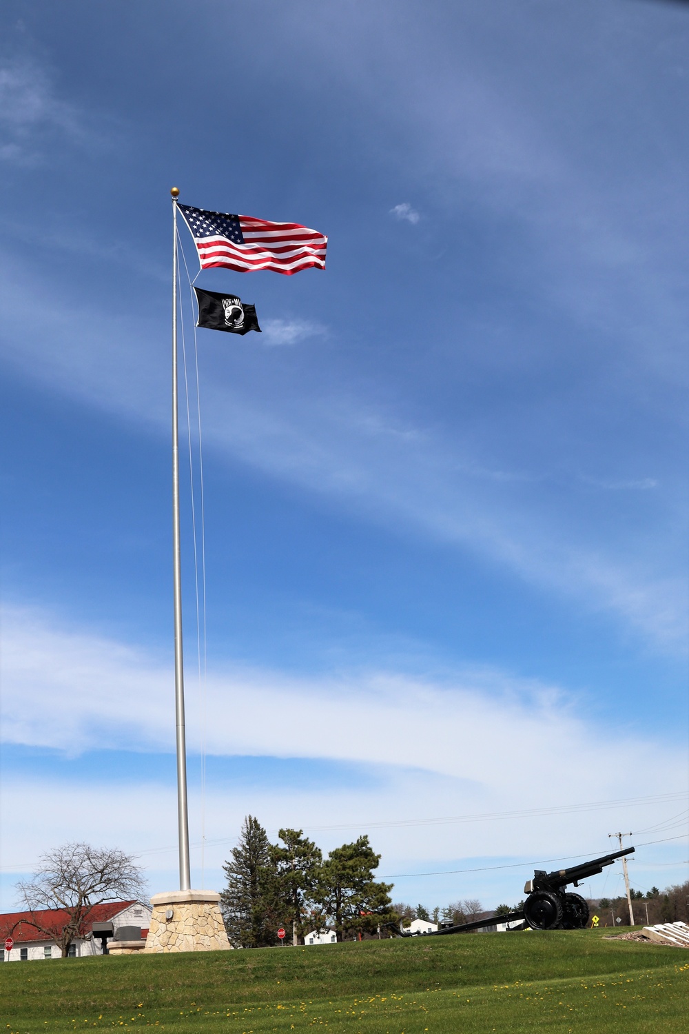 American Flag and Fort McCoy