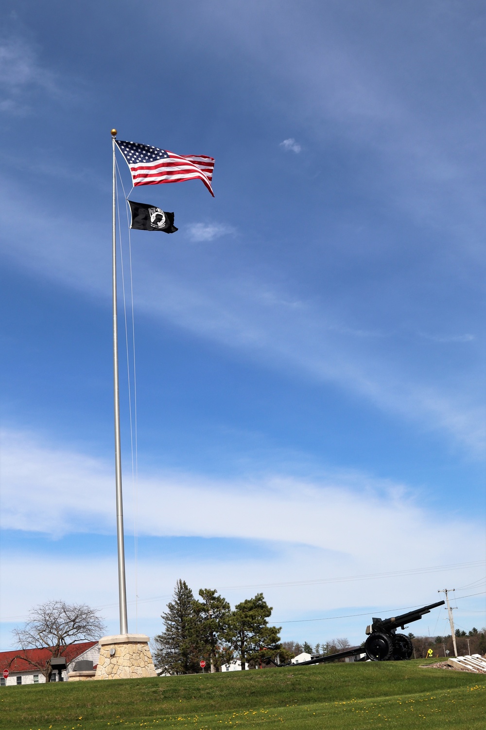 American Flag and Fort McCoy