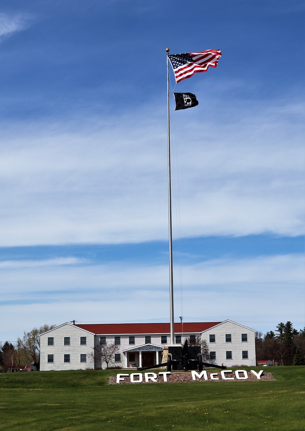 American Flag and Fort McCoy