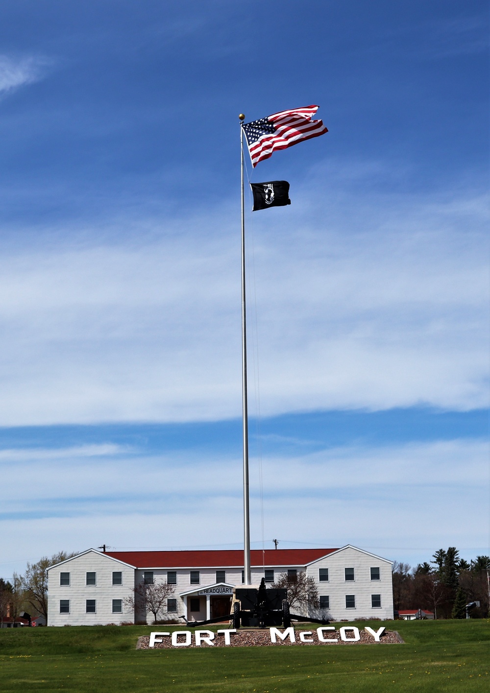 American Flag and Fort McCoy