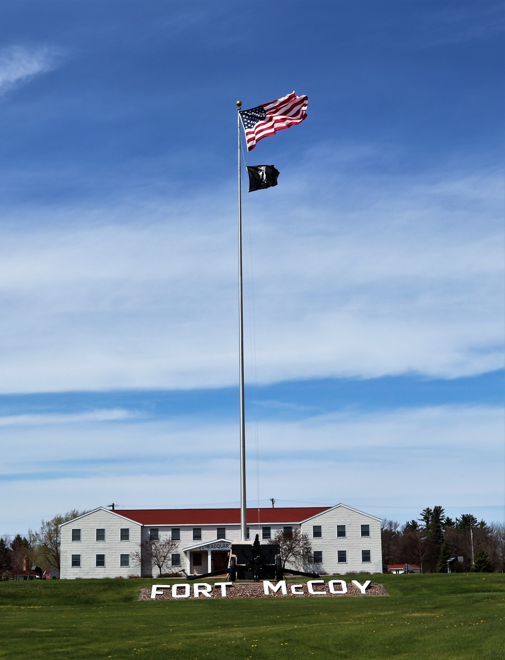 American Flag and Fort McCoy