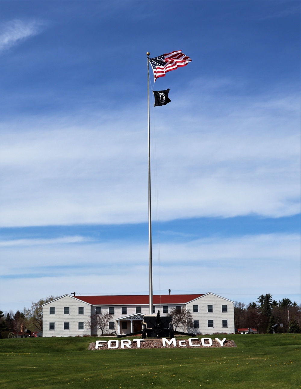 American Flag and Fort McCoy