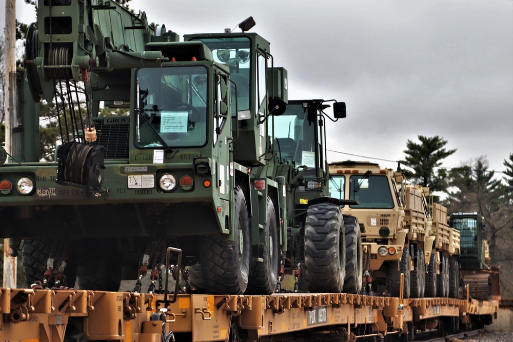 Fort McCoy Logistics Readiness Center's rail operations team moves equipment bound for deployment