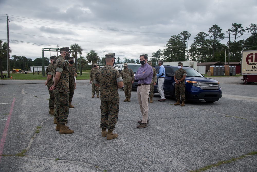 Secretary of Defense visits Marine Corps Recruit Depot Parris Island