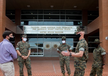 Secretary of Defense visits Marine Corps Recruit Depot Parris Island