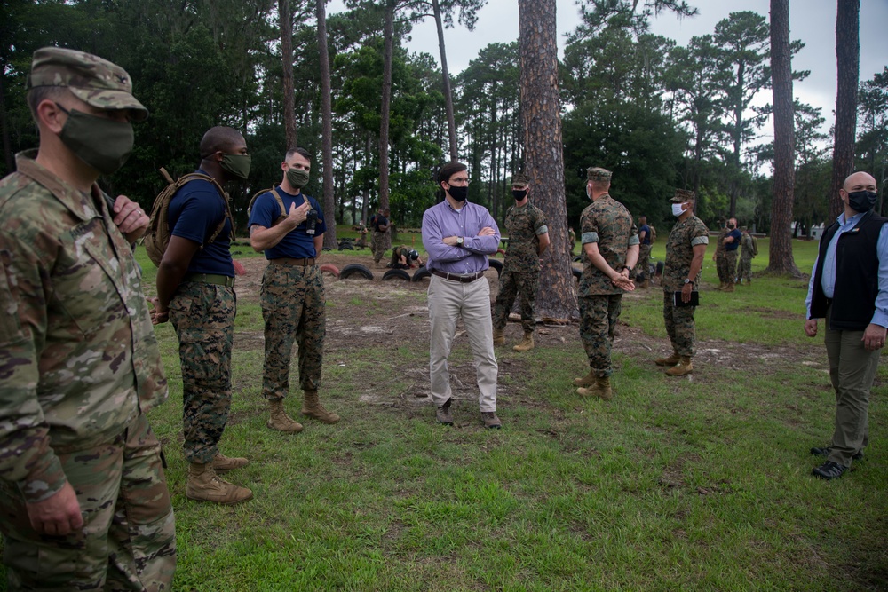 Secretary of Defense visits Marine Corps Recruit Depot Parris Island