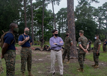 Secretary of Defense visits Marine Corps Recruit Depot Parris Island