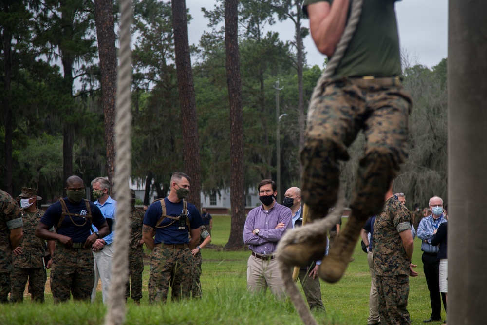 Secretary of Defense visits Marine Corps Recruit Depot Parris Island